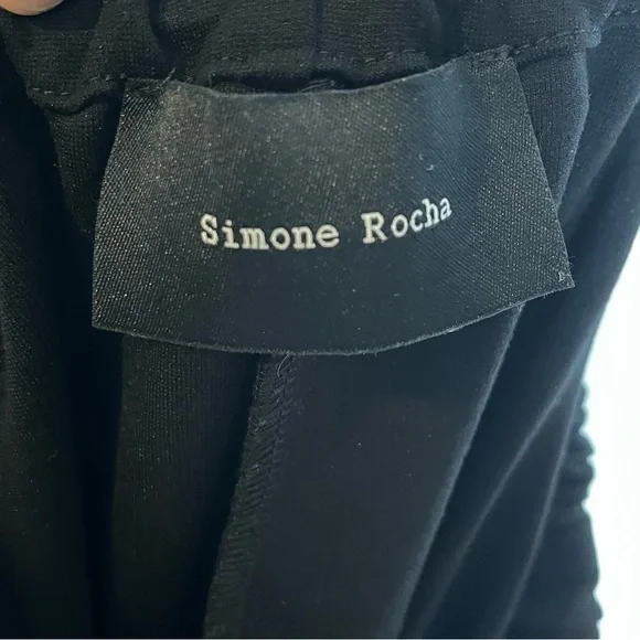 SIMONE Rocha Black Bow Jogger Lounge Pants Size Large - Picture 12 of 14